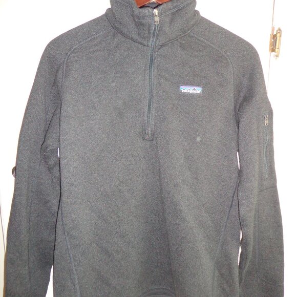 Patagonia Women's Better Sweater 1/4 Zip Fleece L Black Stand Collar - Picture 2 of 14